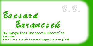 bocsard barancsek business card